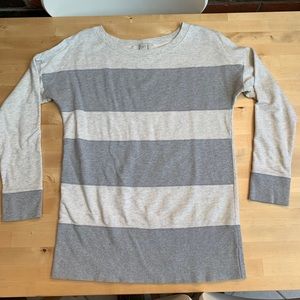 LOFT Striped Fitted Sweatshirt